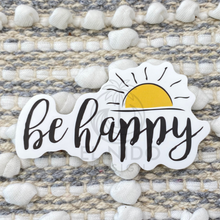 Load image into Gallery viewer, Yellow Be Happy Sticker