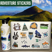 Load image into Gallery viewer, 100 Outdoor Stickers for Water Bottles, EL NIDO Water Bottle Stickers, Mountain stickers, Waterproof Stickers, Vinyl Stickers, Skateboard Stickers, Adventure and Hiking Stickers for Water Bottles, Laptop Stickers (100 Sticker Pack, Nature Stickers)
