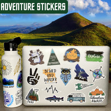 Load image into Gallery viewer, 100 Outdoor Stickers for Water Bottles, EL NIDO Water Bottle Stickers, Mountain stickers, Waterproof Stickers, Vinyl Stickers, Skateboard Stickers, Adventure and Hiking Stickers for Water Bottles, Laptop Stickers (100 Sticker Pack, Nature Stickers)