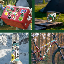 Load image into Gallery viewer, 100 Outdoor Stickers for Water Bottles, EL NIDO Water Bottle Stickers, Mountain stickers, Waterproof Stickers, Vinyl Stickers, Skateboard Stickers, Adventure and Hiking Stickers for Water Bottles, Laptop Stickers (100 Sticker Pack, Nature Stickers)