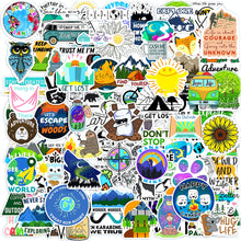 Load image into Gallery viewer, 100 Outdoor Stickers for Water Bottles, EL NIDO Water Bottle Stickers, Mountain stickers, Waterproof Stickers, Vinyl Stickers, Skateboard Stickers, Adventure and Hiking Stickers for Water Bottles, Laptop Stickers (100 Sticker Pack, Nature Stickers)