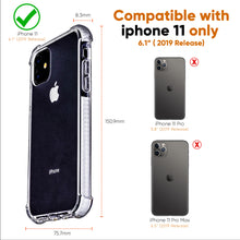 Load image into Gallery viewer, White and Clear Case Compatible with iPhone 11- Extra Shockproof Protection