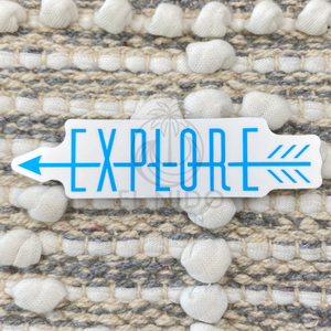 Blue Explore Sticker