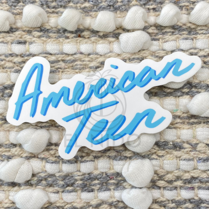Blue American Teen Sticker