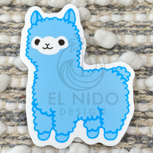Load image into Gallery viewer, Blue Llama Sticker
