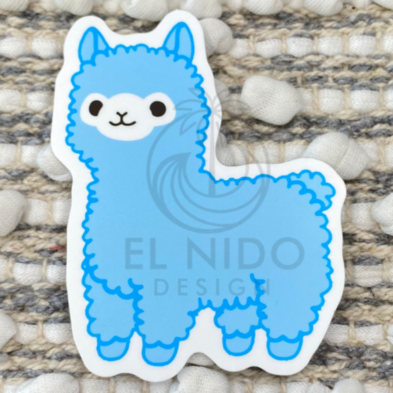 Blue Llama Sticker