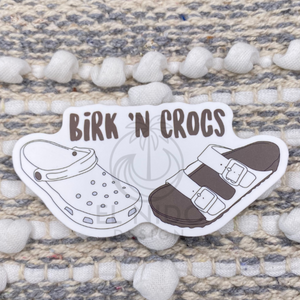 Birk'N Crocs brown Sticker