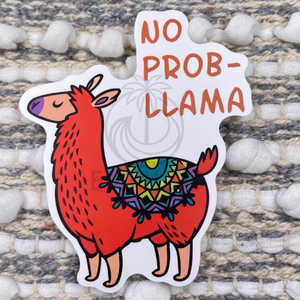 Red No Prob-Llama Sticker