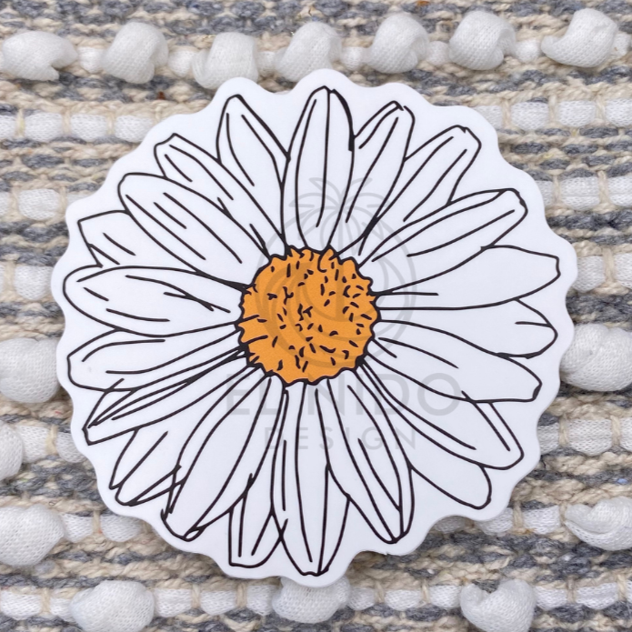 White Flower Sticker