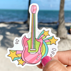 Pink Guitare Sticker