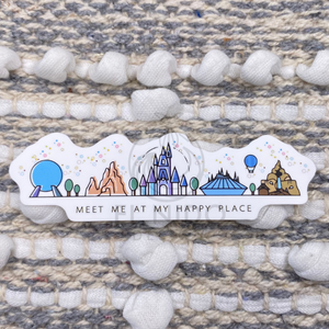 Meet Me At My Happy Place Sticker