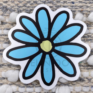 Blue and Yellow Flower Sticker