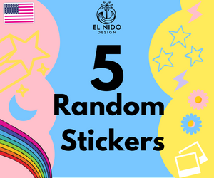 Choose any 5 stickers pack from our store Stickers 100% Waterproof they are perfect for laptop, water bottle, hydroflsak, Yeti, skateboard, longboard, scooter, helmet, notebook...