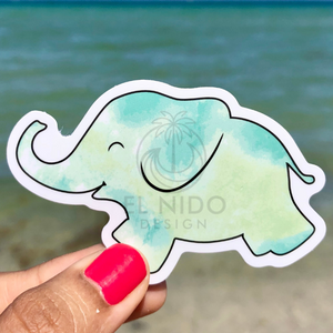 Green Elephant Sticker