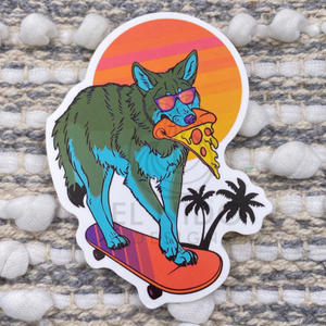 Wolf Skate Sticker