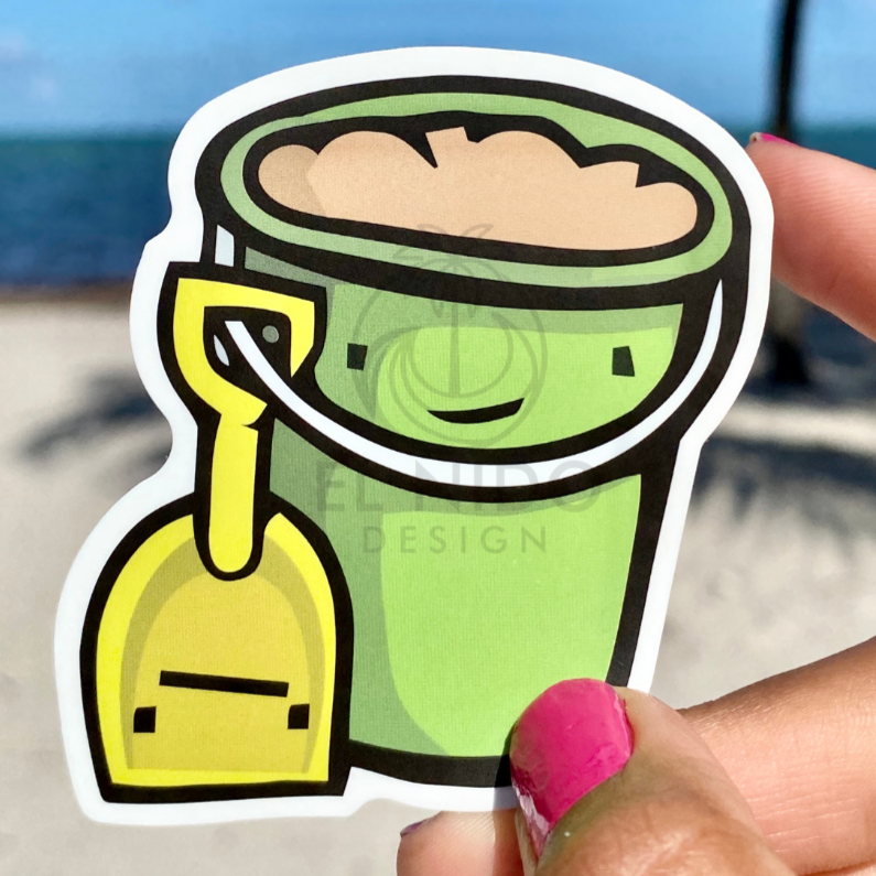 Sand bucket Sticker