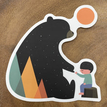 Load image into Gallery viewer, Bear and Kid Hands Sticker
