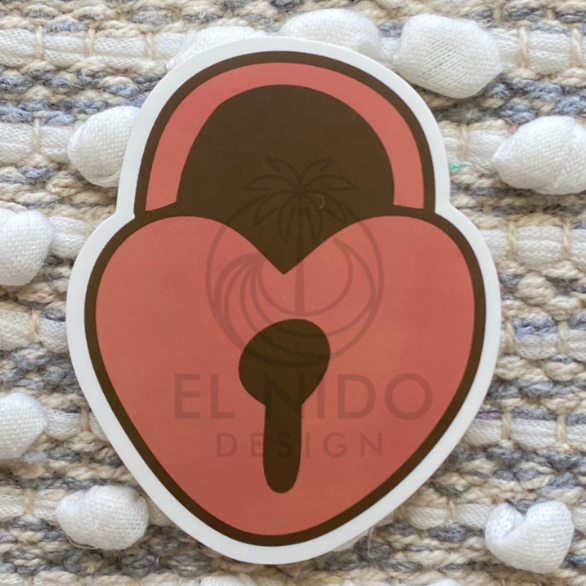 Red Heart Locker Sticker