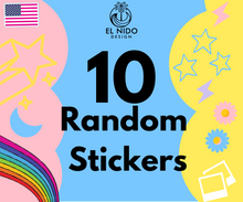 Load image into Gallery viewer, Choose any 10 stickers pack from our store Stickers 100% Waterproof they are perfect for laptop, water bottle, hydroflsak, Yeti, skateboard, longboard, scooter, helmet, notebook...
