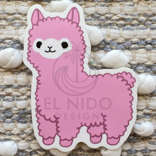 Pink Llama Sticker