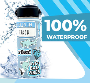 Blue Vsco Waterbottle Sticker