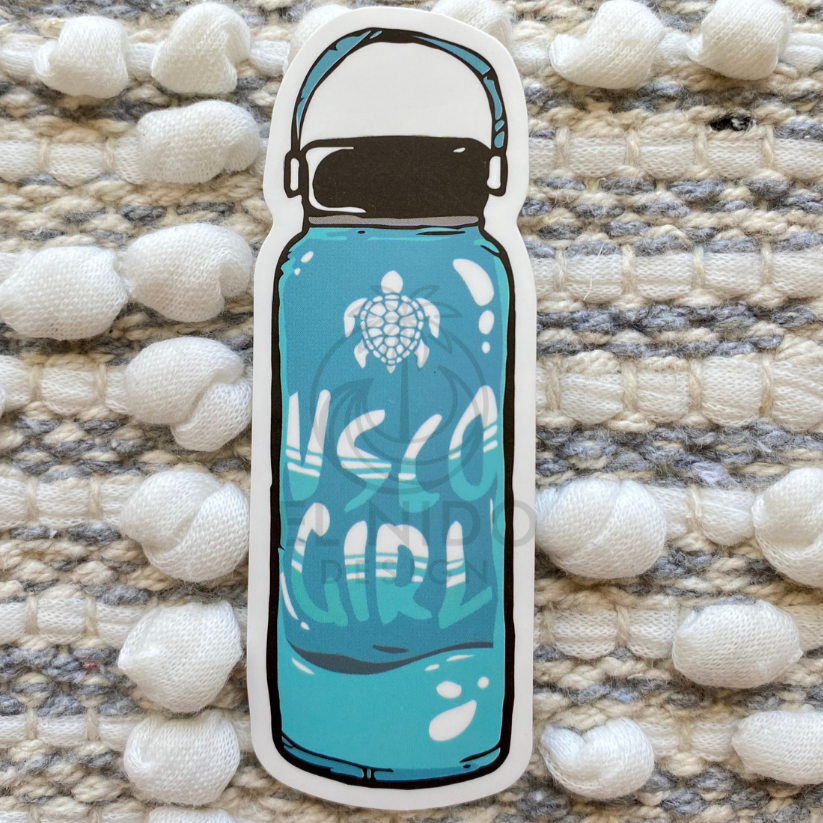 Blue Vsco Waterbottle Sticker