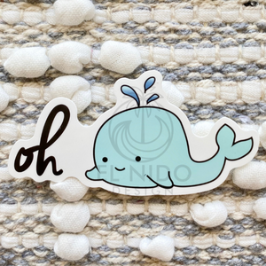 Cute Oh Whale Sticker