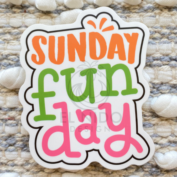 Sunday Fun Day Sticker