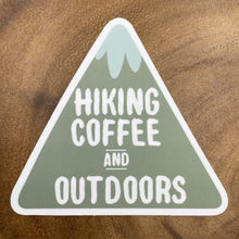 Load image into Gallery viewer, Hiking Coffee and Outdoors Sticker
