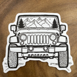 Mountain Jeep Sticker