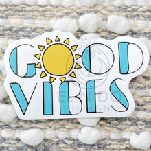 Load image into Gallery viewer, Blue Sun Good Vibes Sticker
