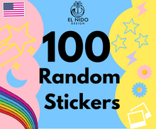 Load image into Gallery viewer, Choose any 100 stickers pack from our store Stickers 100% Waterproof they are perfect for laptop, water bottle, hydroflsak, Yeti, skateboard, longboard, scooter, helmet, notebook...
