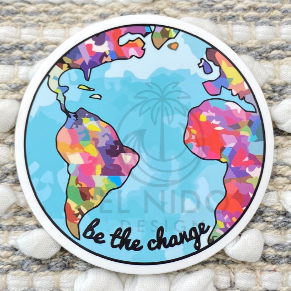 Be the Change Hearth Sticker