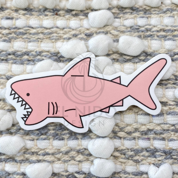 Pink Shark Sticker