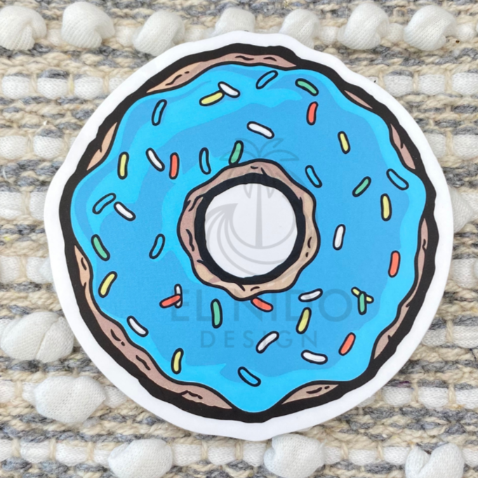 Blue Donuts Sticker