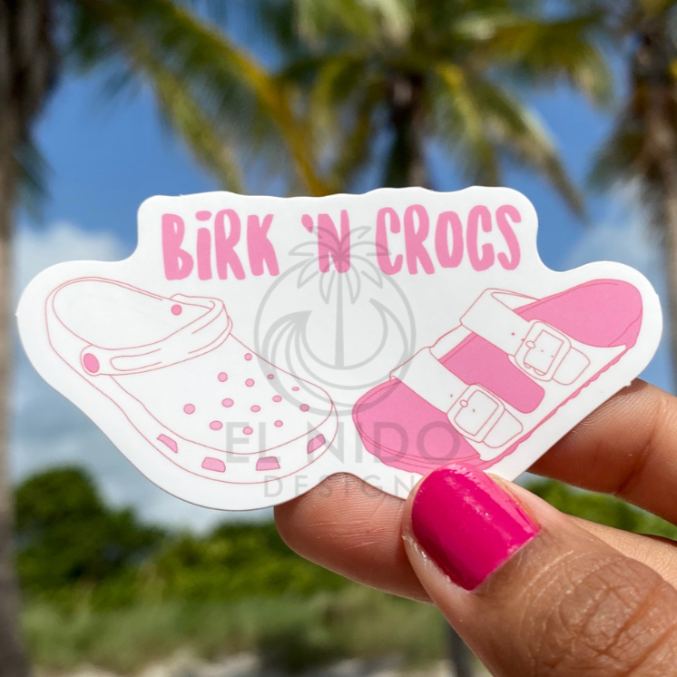 Pink palm tree crocs on sale