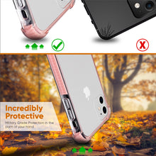 Load image into Gallery viewer, Pink and Clear Case Compatible with iPhone 11- Extra Shockproof Protection
