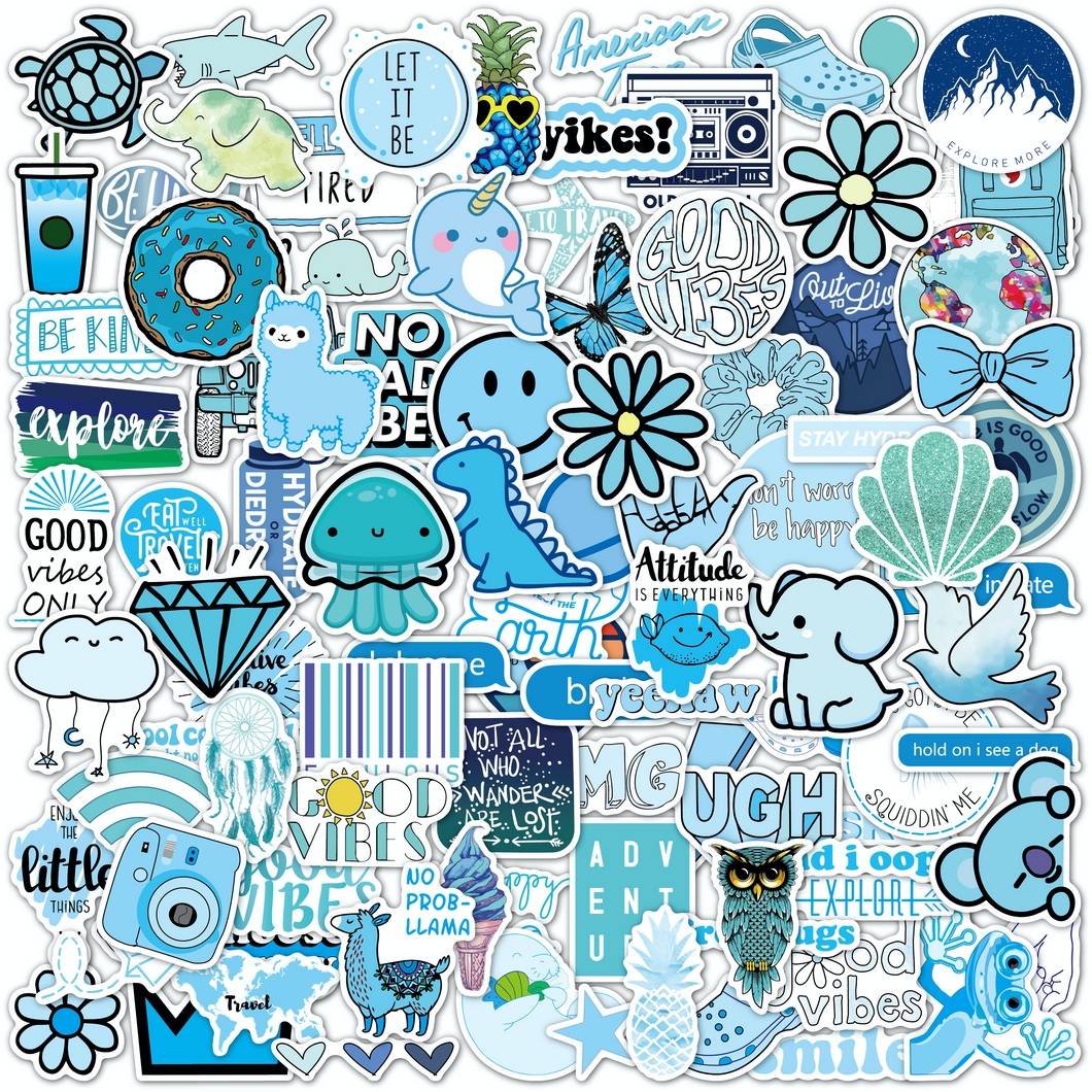 Blue Stickers 100 Pack